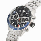 Buy Shop Tag Heuer Carrera Chronograph Blue Dial Silver Steel Strap Watch for Men - CBG2A1Z.BA0658 USA Online