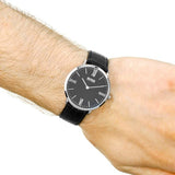 Buy Shop Hugo Boss Jackson Black Dial Black Leather Strap Watch for Men - 1513369 USA Online