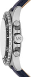 Buy Shop Michael Kors Everest Chronograph Black Dial Blue Leather Strap Watch For Men - MK9091 USA Online
