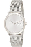 Buy Shop Calvin Klein Minimal Silver Dial Silver Mesh Bracelet Watch for Men - K3M211Y6 USA Online