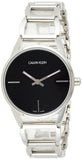 Buy Shop Calvin Klein Stately Black Dial Silver Steel Strap Watch for Women - K3G23121 USA Online