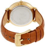 Buy Shop Michael Kors Jaryn Quartz Gold Dial Brown Leather Strap Watch For Women - MK2496 USA Online