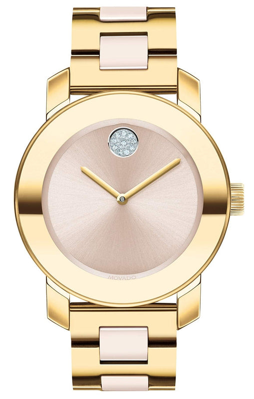 Buy Shop Movado Bold Beige Dial Two Tone Steel Strap Watch For Women - 3600640 USA Online