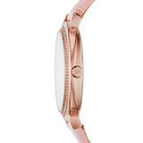 Buy Shop Michael Kors Cinthia Mother of Pearl Dial Pink Leather Strap Watch for Women - MK2663 USA Online