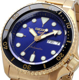 Buy Shop Seiko 5 Sports US Special Edition Automatic Blue Dial Gold Steel Strap Watch For Men - SRPK20 USA Online