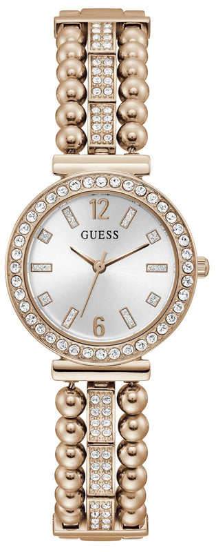 Buy Shop Guess Gala Diamonds Silver Dial Gold Steel Strap Watch for Women - GW0401L3 USA Online