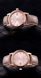 Burberry The City Diamonds Beige Dial Beige Leather Strap Watch for Women - BU9131