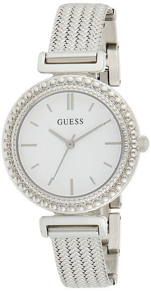Buy Shop Guess Quartz Silver Dial Silver Mesh Bracelet Watch For Women - W1152L1 USA Online