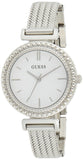 Buy Shop Guess Quartz Silver Dial Silver Mesh Bracelet Watch For Women - W1152L1 USA Online