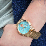 Buy Shop Michael Kors Runway Chronograph Turquoise Dial Rose Gold Steel Strap Watch For Women - MK6164 USA Online