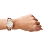 Buy Shop Fossil Riley White Dial Sand Leather Strap Watch for Women - ES3466 USA Online