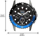 Buy Shop Fossil FB-01 Chronograph Black Dial Grey Steel Strap Watch for Men - FS5835 USA Online