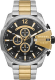 Buy Shop Diesel Mega Chief Chronograph Black Dial Two Tone Steel Strap Watch For Men - DZ4581 USA Online