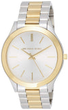 Buy Shop Michael Kors Runway Slim Silver Dial Two Tone Stainless Steel Strap Watch for Women - MK3198 USA Online