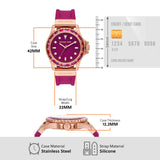Buy Shop Michael Kors Everest Pave Crystals Pink Dial Pink Rubber Strap Watch for Women - MK7441 USA Online