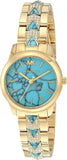 Buy Shop Michael Kors Petite Runway Mercer Blue Dial Gold Steel Strap Watch For Women - MK6673 USA Online