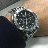 Buy Shop Tag Heuer Aquaracer Quartz Black Dial Silver Steel Strap Watch for Men - WAY111Z.BA0928 USA Online