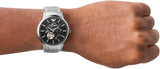Buy Shop Emporio Armani Meccanico Automatic Black Dial Silver Steel Strap Watch For Men - AR60055 USA Online
