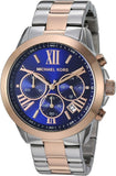 Michael Kors Bradshaw Chronograph Blue Dial Two Tone Steel Strap Watch For Women - MK6389