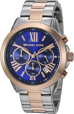 Buy Shop Michael Kors Bradshaw Chronograph Blue Dial Two Tone Steel Strap Watch For Women - MK6389 USA Online