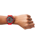 Buy Shop Diesel Mr Daddy 2.0 Chronograph Black Dial Red Silicone Strap Watch For Men - DZ7370 USA Online
