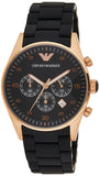 Emporio Armani Sportivo Black Dial Black Steel Strap Watch For Men - AR5905