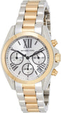 Buy Shop Michael Kors Bradshaw Chronograph Silver Dial Two Tone Steel Strap Watch For Women - MK5912 USA Online