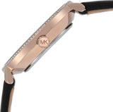 Buy Shop Michael Kors Pyper Three Hand White Dial Black Leather Strap Watch For Women - MK2835 USA Online