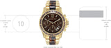 Buy Shop Michael Kors Everest Chronograph Brown Dial Two Tone Steel Strap Watch For Women - MK6973 USA Online
