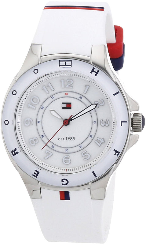 Buy Shop Tommy Hilfiger White Dial White Rubber Strap Watch for Women - 1781271 USA Online