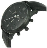 Buy Shop Fossil Commuter Black Dial Black Leather Strap Watch for for Men - FS5504 USA Online