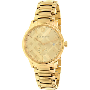 Buy Shop Burberry The Classic Gold Dial Gold Steel Strap Watch for Men - BU10006 USA Online