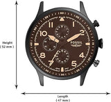 Buy Shop Fossil Retro Pilot Chronograph Brown Dial Brown Leather Strap Watch for Men - FS5833 USA Online