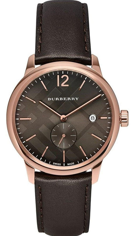 Buy Shop Burberry The Classic Brown Dial Brown Leather Strap Watch for Men - BU10012 USA Online