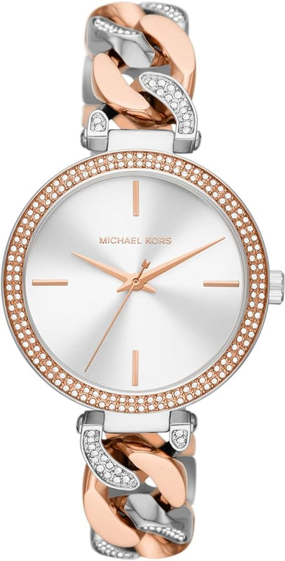 Buy Shop Michael Kors Catelyn Quartz Silver Dial Two Tone Steel Strap Watch For Women - MK4634 USA Online