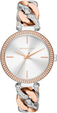 Buy Shop Michael Kors Catelyn Quartz Silver Dial Two Tone Steel Strap Watch For Women - MK4634 USA Online