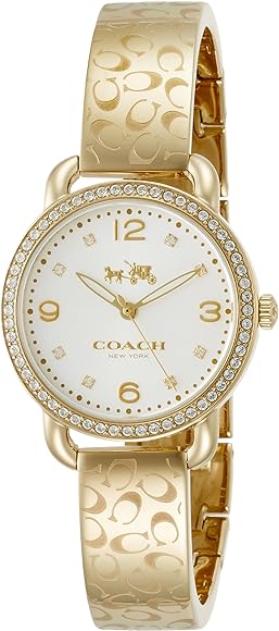 Buy Shop Coach Delancey Diamonds Silver Dial Gold Steel Strap Watch for Women - 14502354 USA Online