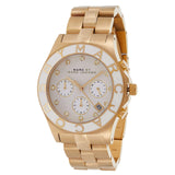 Buy Shop Marc Jacobs Blade Chronograph White Dial Gold Steel Strap Watch for Women - MBM3081 USA Online