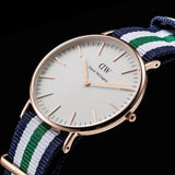 Buy Shop Daniel Wellington Classic Nottingham White Dial Two Tone NATO Strap Watch For Men - 0108DW USA Online