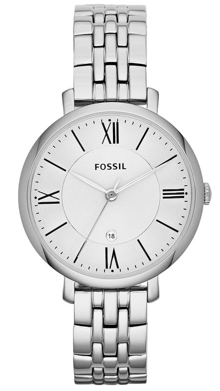 Buy Shop Fossil Jacqueline White Dial Silver Steel Strap Watch for Women - ES3433 USA Online