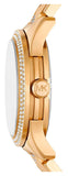 Buy Shop Michael Kors Runway Three Hand Green Dial Gold Steel Strap Watch For Women - MK7390 USA Online