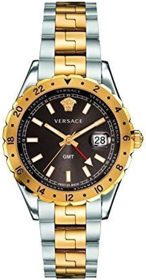 Buy Shop Versace Hellenyium Quartz Brown Dial Two Tone Steel Strap Watch For Men - V11040015 USA Online