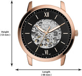 Buy Shop Fossil Neutra Automatic Skeleton Black Dial Brown Leather Strap Watch for Men - ME3195 USA Online