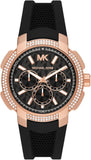 Buy Shop Michael Kors Sydney Pave Black Dial Black Silicone Strap Watch for Women - MK7245 USA Online