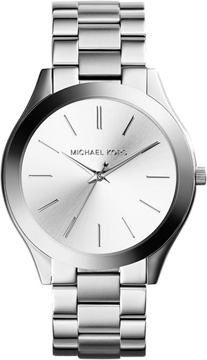 Buy Shop Michael Kors Runway Three-Hand Silver Dial Silver Steel Strap Watch for Women - MK7474 USA Online