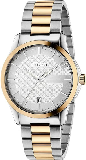 Buy Shop Gucci G Timeless Quartz Silver Dial Two Tone Steel Strap Watch For Men - YA126450 USA Online
