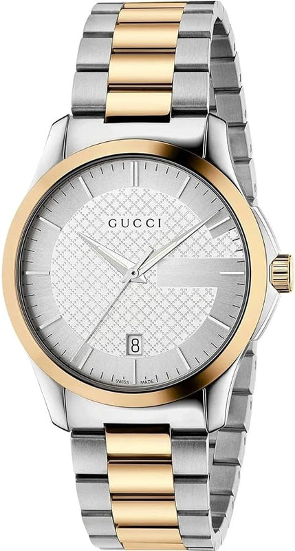 Buy Shop Gucci G Timeless Quartz Silver Dial Two Tone Steel Strap Watch For Men - YA126450 USA Online