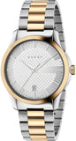 Buy Shop Gucci G Timeless Quartz Silver Dial Two Tone Steel Strap Watch For Men - YA126450 USA Online