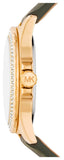 Buy Shop Michael Kors Mini Everest Crystals White Dial Green Leather Strap Watch for Women - MK4720 USA Online