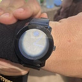 Buy Shop Movado Bold TR90 Black Dial Black Leather Strap Watch For Men - 3600307 USA Online